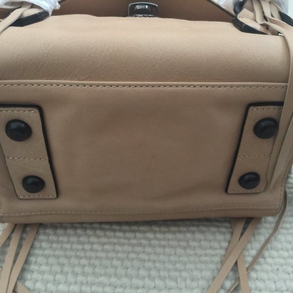 Joy Gryson Belted Strap Whipstitch Natural Nyla Satchel Bag - Picture 7 of 9